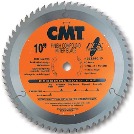 Cmt 10 In. Finish Compound Miter Blade CM136855